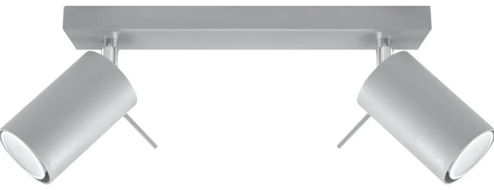 LED Deckenspot Grau RING - 2 x GU10 Fassung - exkl. LED's