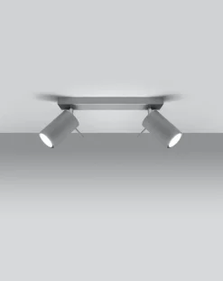 LED Deckenspot Grau RING - 2 x GU10 Fassung - exkl. LED's