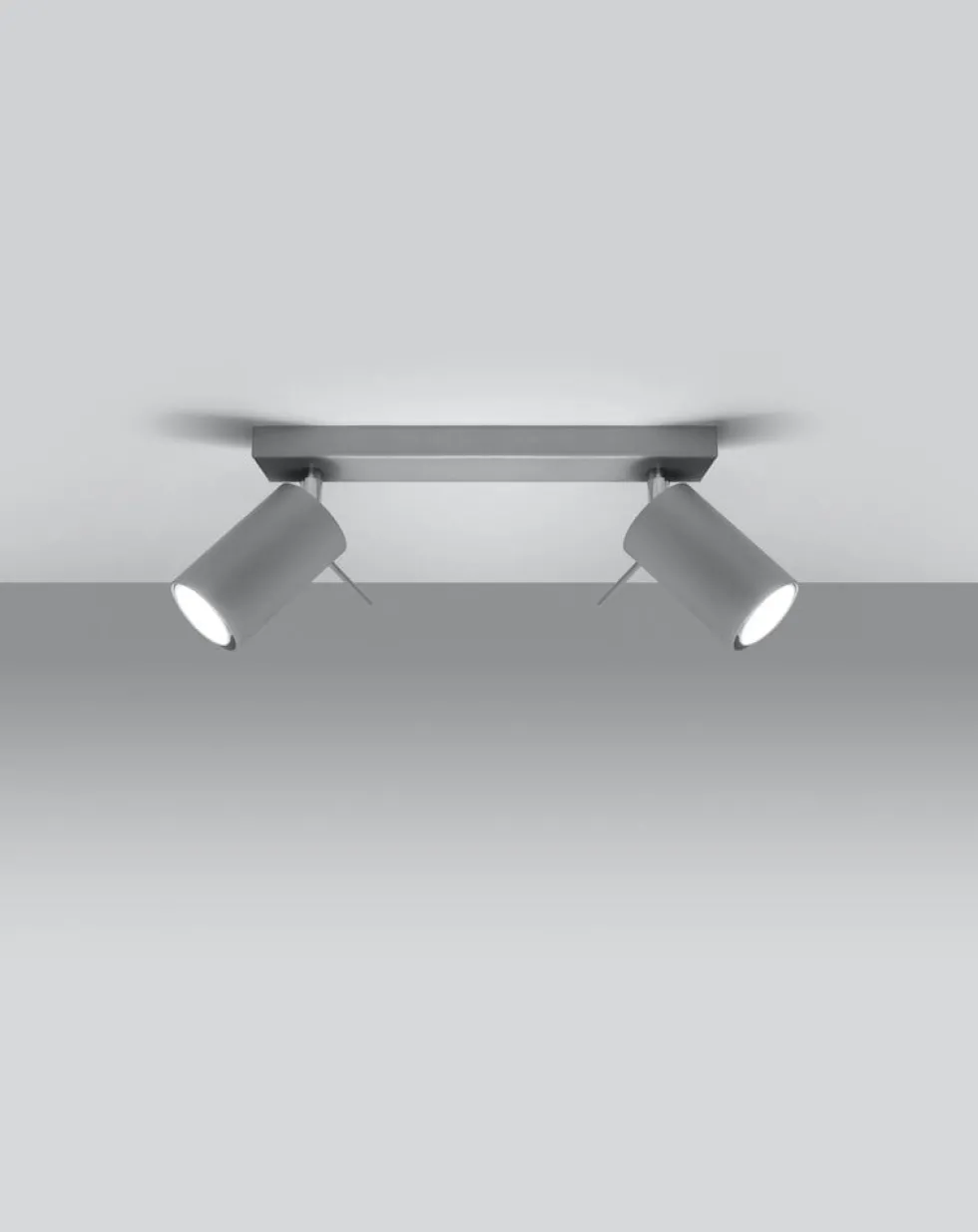 LED Deckenspot Grau RING - 2 x GU10 Fassung - exkl. LED's