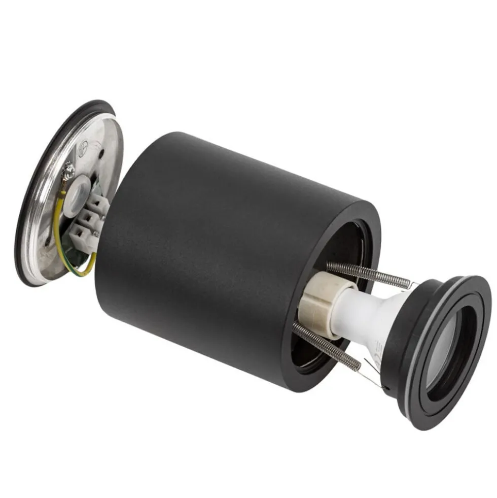 LED Deckenspot IP65 - Schwarz. - mit GU10 Fassung - LED Spot optional