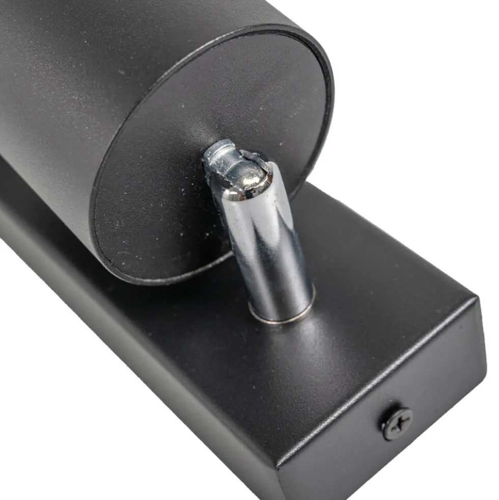 LED Deckenspot Mattschwarz - 2 verstellbare GU10 Fassungen für LED Spots - exkl. LED Spot