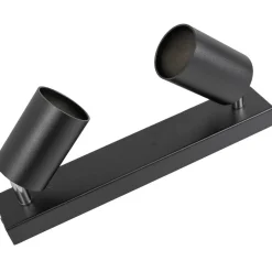 LED Deckenspot Mattschwarz - 2 verstellbare GU10 Fassungen für LED Spots - exkl. LED Spot