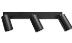 LED Deckenspot Mattschw. - 3 verstellbare GU10 Fassungen für LED Spots - exkl. LED Spot