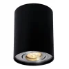 LED Deckenspot - Röhre rund - Schwarz Aluminium - mit GU10 Fassung - schwenkbar - exkl. LED Spot