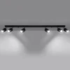 LED Deckenspot Schwarz Chrom NERO - 6 x GU10 Fassung - exkl. LED's