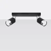 LED Deckenspot Schwarz Chrom NERO - 2 x GU10 Fassung - exkl. LED's