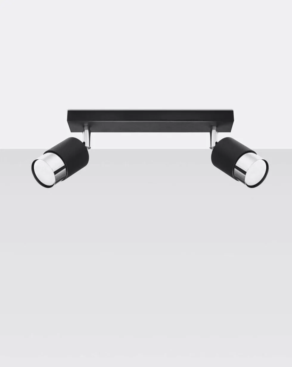 LED Deckenspot Schwarz Chrom NERO - 2 x GU10 Fassung - exkl. LED's