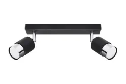 LED Deckenspot Schwarz Chrom NERO - 2 x GU10 Fassung - exkl. LED's