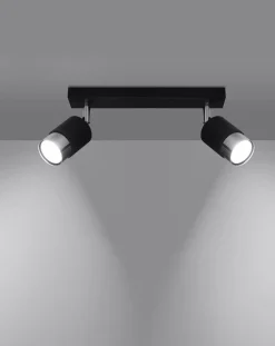 LED Deckenspot Schwarz Chrom NERO - 2 x GU10 Fassung - exkl. LED's