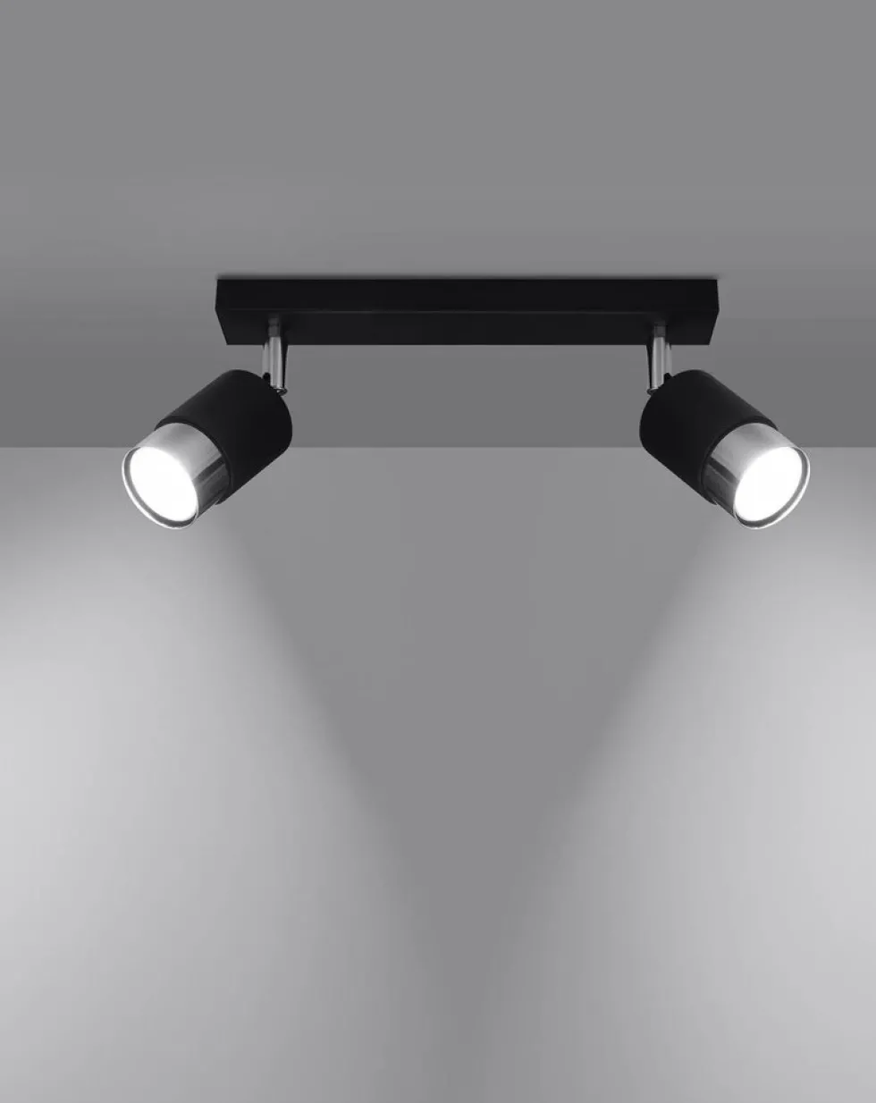 LED Deckenspot Schwarz Chrom NERO - 2 x GU10 Fassung - exkl. LED's