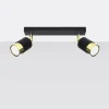 LED Deckenspot Schwarz Gold NERO - 2 x GU10 Fassung - exkl. LED's
