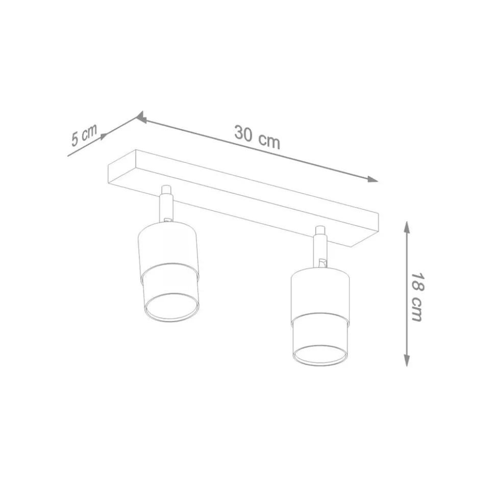 LED Deckenspot Schwarz Gold NERO - 2 x GU10 Fassung - exkl. LED's