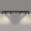 LED Deckenspot Schwarz Gold NERO - 6 x GU10 Fassung - exkl. LED's