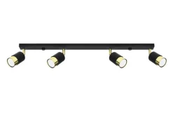 LED Deckenspot Schwarz Gold NERO - 4 x GU10 Fassung - exkl. LED's