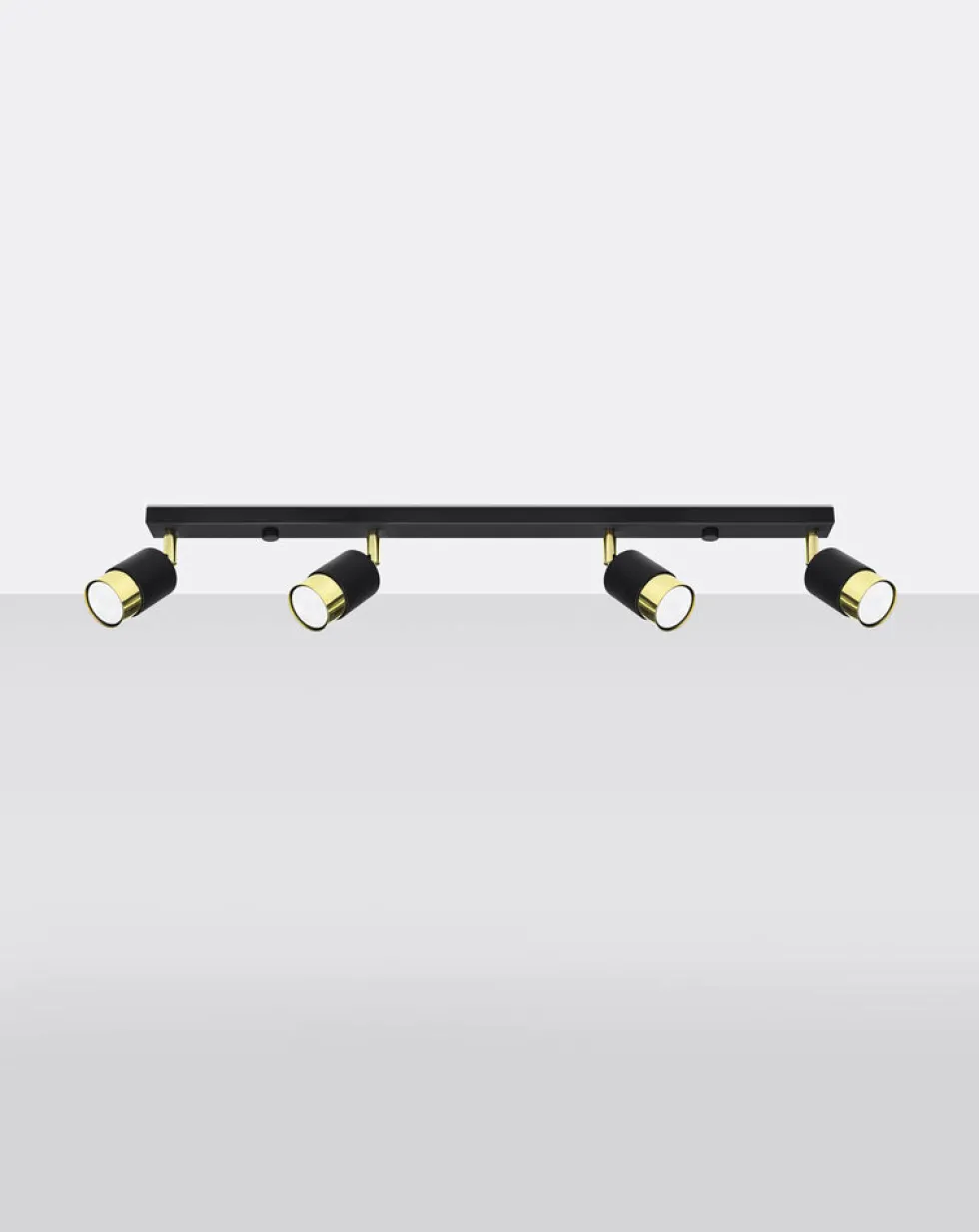 LED Deckenspot Schwarz Gold NERO - 4 x GU10 Fassung - exkl. LED's