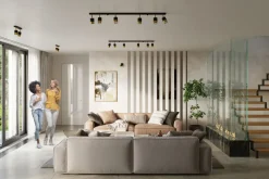 LED Deckenspot Schwarz Gold NERO - 3 x GU10 Fassung - exkl. LED's
