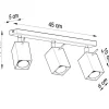 LED Deckenspot Schwarz MERIDA - 3 x GU10 Fassung - exkl. LED's