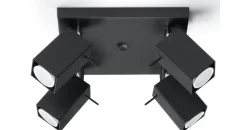 LED Deckenspot Schwarz MERIDA - 4 x GU10 Fassung - exkl. LED's