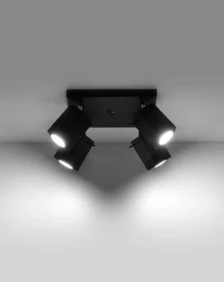 LED Deckenspot Schwarz MERIDA - 4 x GU10 Fassung - exkl. LED's