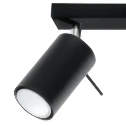 LED Deckenspot Schwarz RING - 6 x GU10 Fassung - exkl. LED's