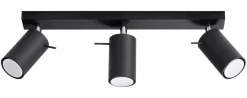 LED Deckenspot Schwarz RING - 3 x GU10 Fassung - exkl. LED's
