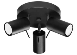 LED Deckenspot Schwarz RING - 3 x GU10 Fassung - exkl. LED's