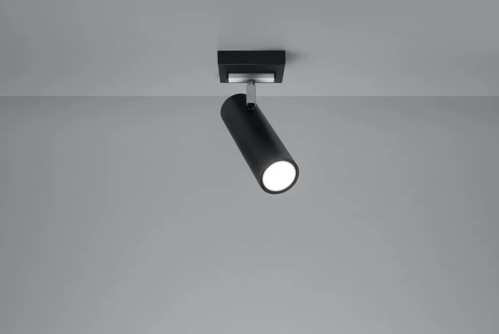 LED Deckenspot Schwarz Silber DIREZIONE - 1 x GU10 Fassung - exkl. LED's