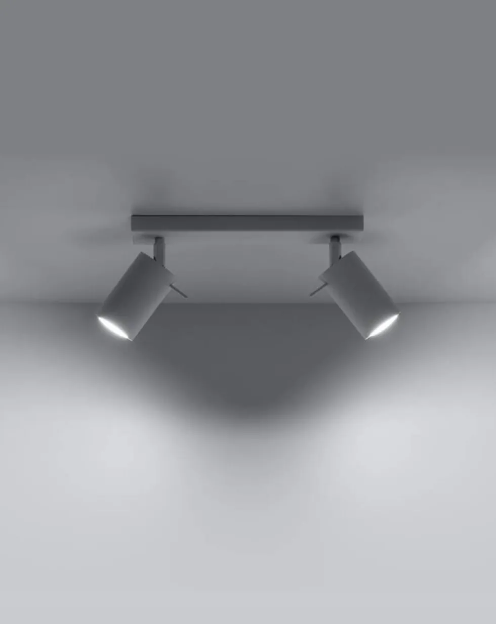 LED Deckenspot Weiß RING - 2 x GU10 Fassung - exkl. LED's