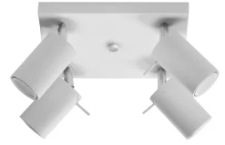 LED Deckenspot Weiß RING - 4 x GU10 Fassung - exkl. LED's