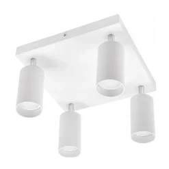 LED Deckenspot Weiß - 4 verstellbare GU10 Fassungen für LED Spots - exkl. LED Spot