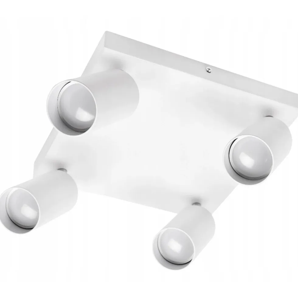 LED Deckenspot Weiß - 4 verstellbare GU10 Fassungen für LED Spots - exkl. LED Spot
