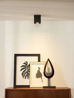 LED Deckenspot - Wüfel viereckig - Schwarz - mit GU10 Fassung - schwenkbar - exkl. LED Spot