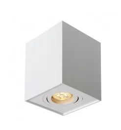LED Deckenspot - Wüfel viereckig - Weiß - mit GU10 Fassung - schwenkbar - exkl. LED Spot