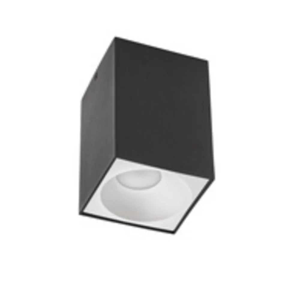 LED Deckenspot - Würfel Mattschwarz 95x95x138 mm - exkl. LED Spot
