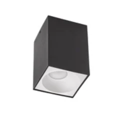 LED Deckenspot - Würfel Mattschwarz 95x95x138 mm - exkl. LED Spot