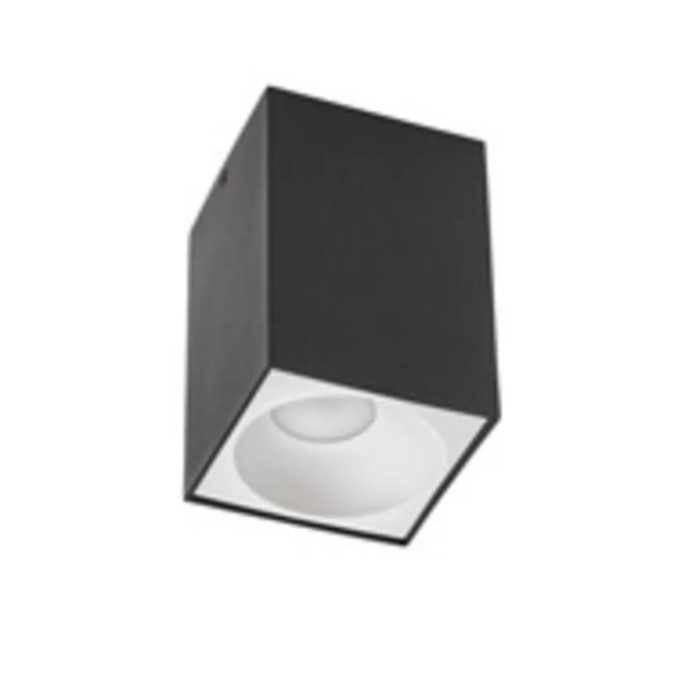 LED Deckenspot - Würfel Mattschwarz 95x95x138 mm - exkl. LED Spot