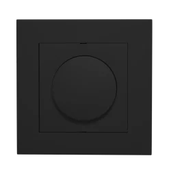 LED Dimmer Abdeckrahmen / Abdeckplatte Modern Schwarz - 84x84mm