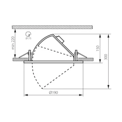 LED Downlight Bananenspot Schwarz - 33W 110Lm pro Watt - 4000K - 3 Jahre Garantie