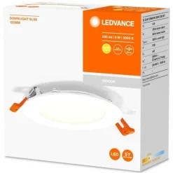 LED Downlight Slim Recess Weiß 8W 550lm 110D - 865 Tageslichtweiß | 120mm - Ausschnitt 105mm