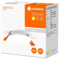 LED Downlight Slim Recess Weiß 4.5W 240lm 110D - 865 Tageslichtweiß | 85mm - Ausschnitt 72mm