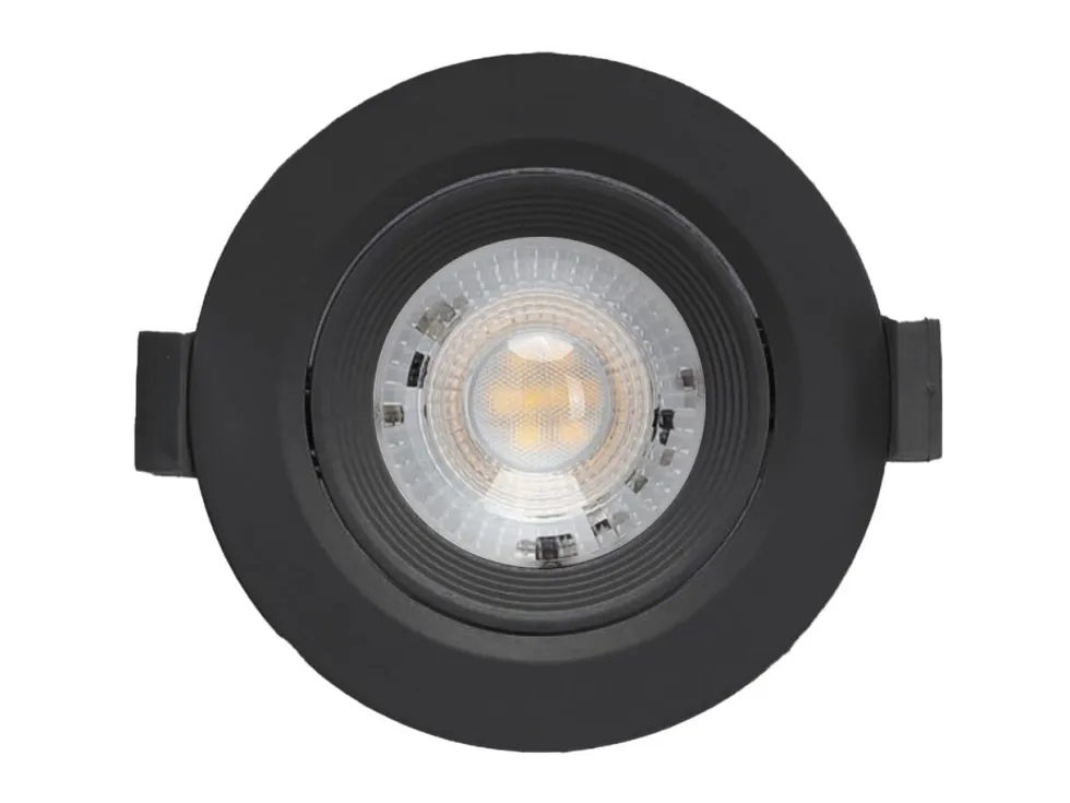 LED Einbauspot dimmbar - 5W entspricht 50W - 3000K Warmweiß - schwenkbar - Schwarz