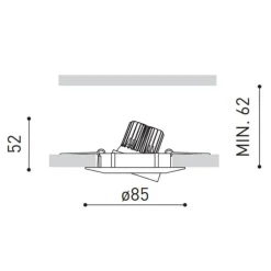 LED Einbauspot dimmbar - 5W entspricht 50W - 2700K Warmweiß - schwenkbar