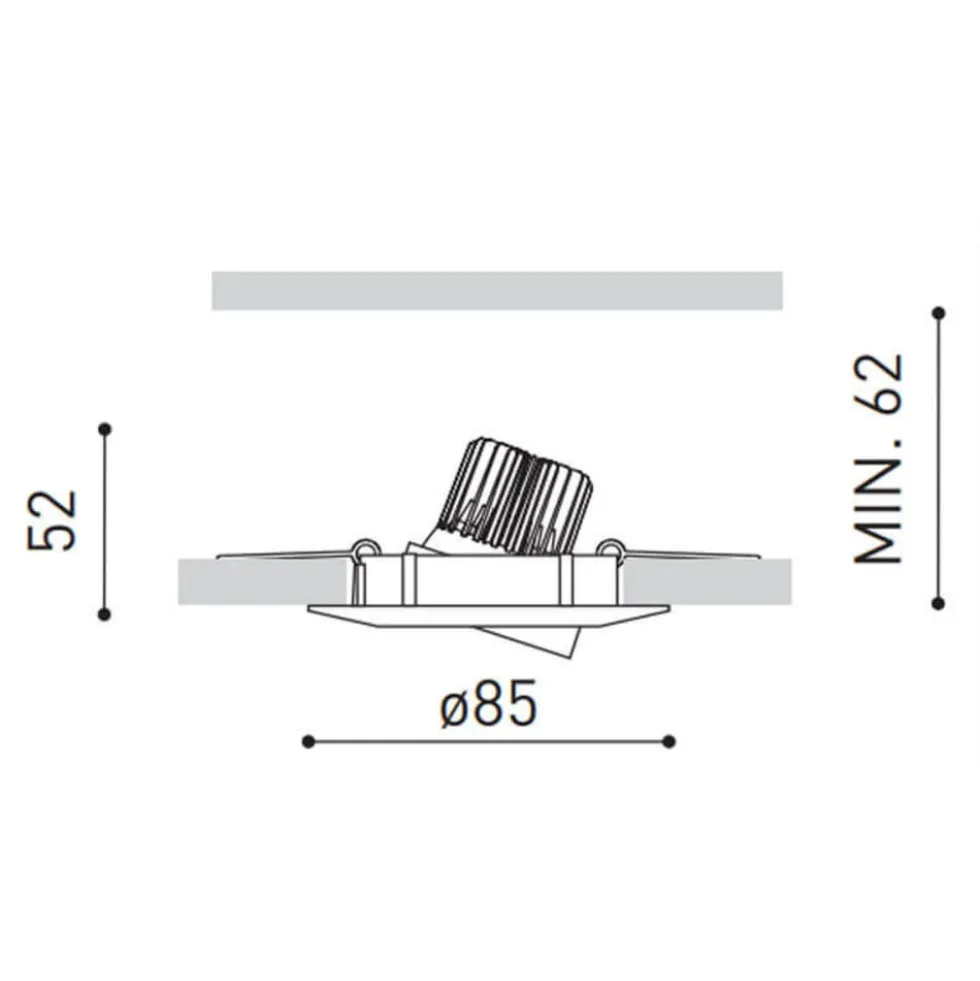 LED Einbauspot dimmbar - 5W entspricht 50W - 2700K Warmweiß - schwenkbar