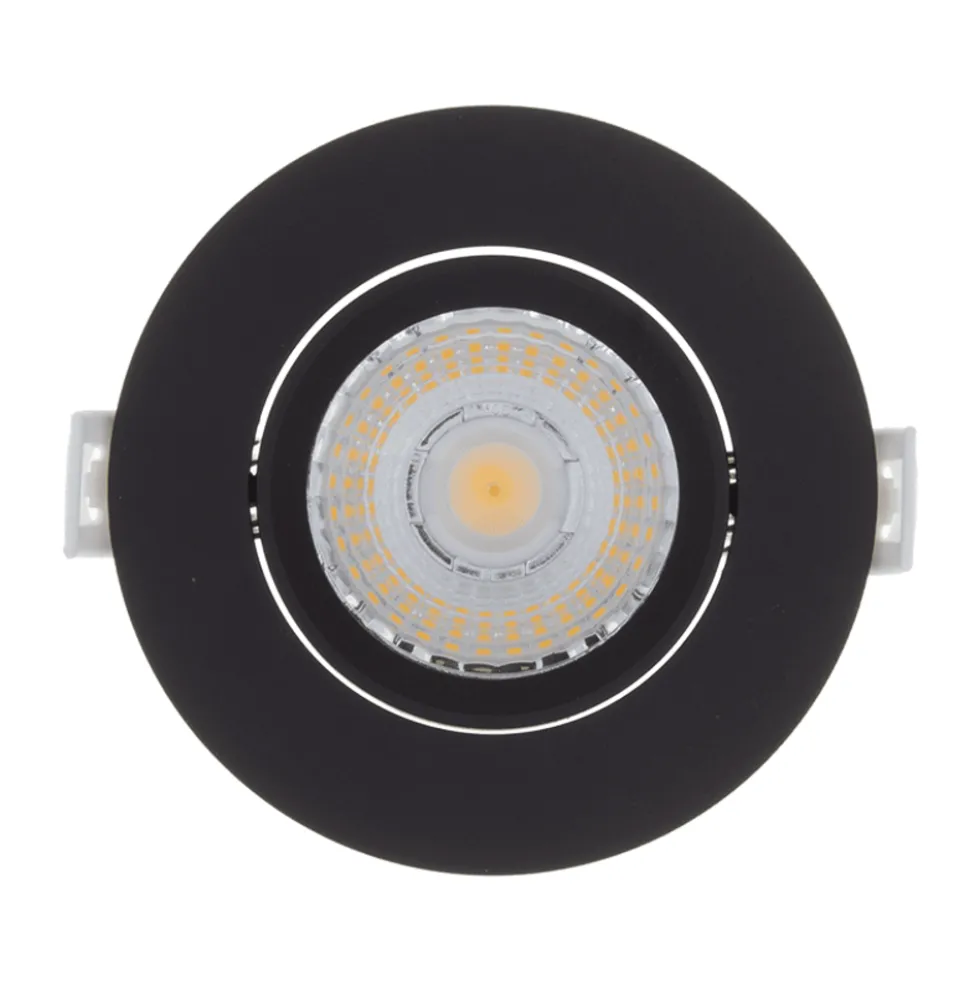 LED Einbauspot HYDRA - 6W - 3000K Warmweiß - dimmbar - Schwarz