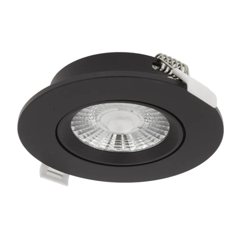 LED Einbauspot HYDRA - 6W - 3000K Warmweiß - dimmbar - Schwarz