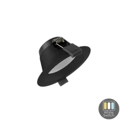 LED Einbauspot ORTHO - 10W - Sägegröße Ø90 - White switch - Schwarz