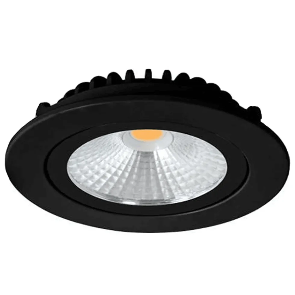 LED Einbauspot Schwarz - 5W dimmbar - Sägegröße 75mm Außengröße 85mm