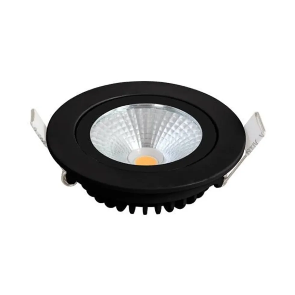 LED Einbauspot Schwarz - 5W dimmbar - Sägegröße 75mm Außengröße 85mm