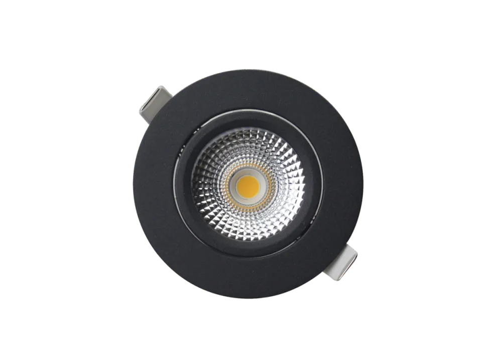 LED Einbauspot Schwarz - 5W 450Lm DIM - 2700K 927 Warmweiß - 5-Jahres-Garantie