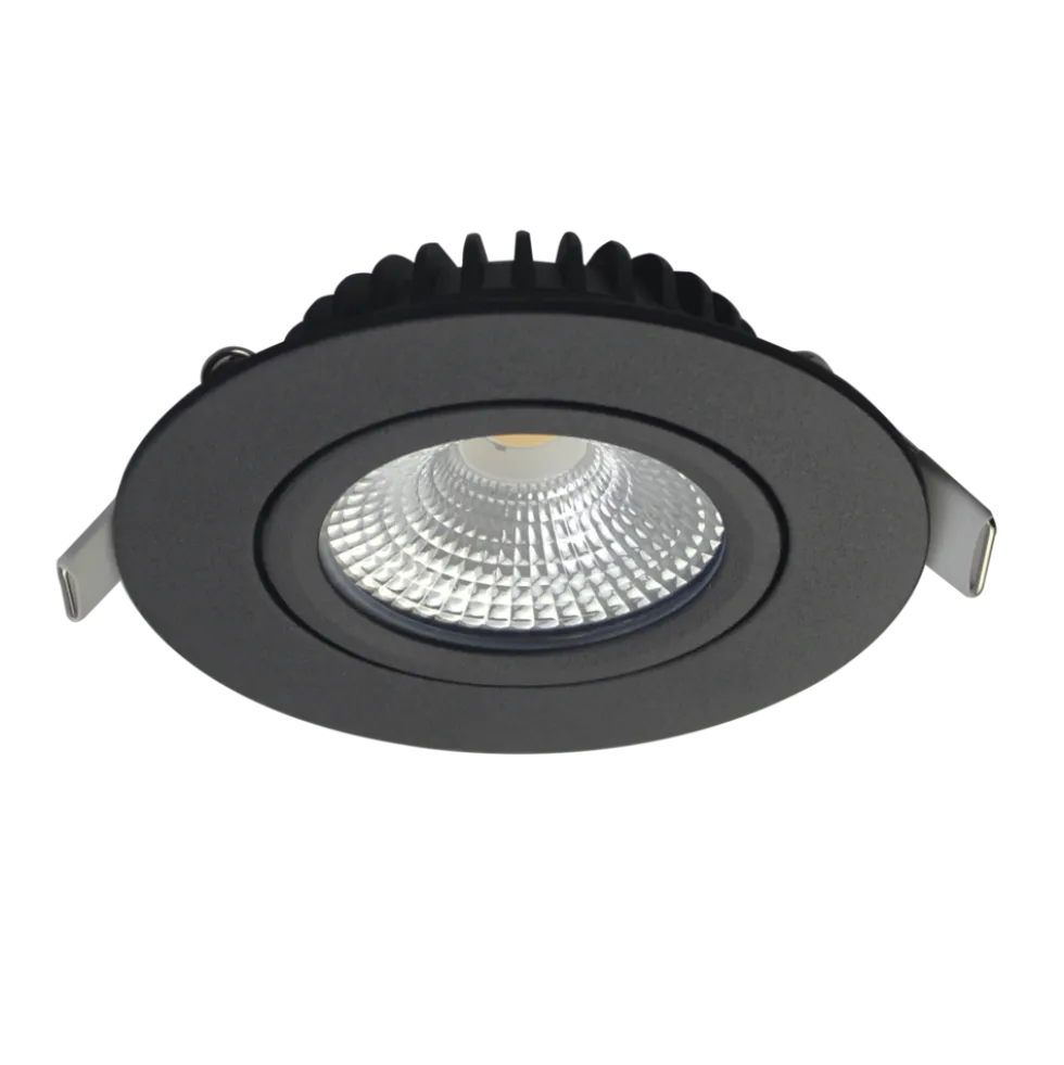 LED Einbauspot Schwarz - 5W 450Lm DIM - 2700K 927 Warmweiß - 5-Jahres-Garantie